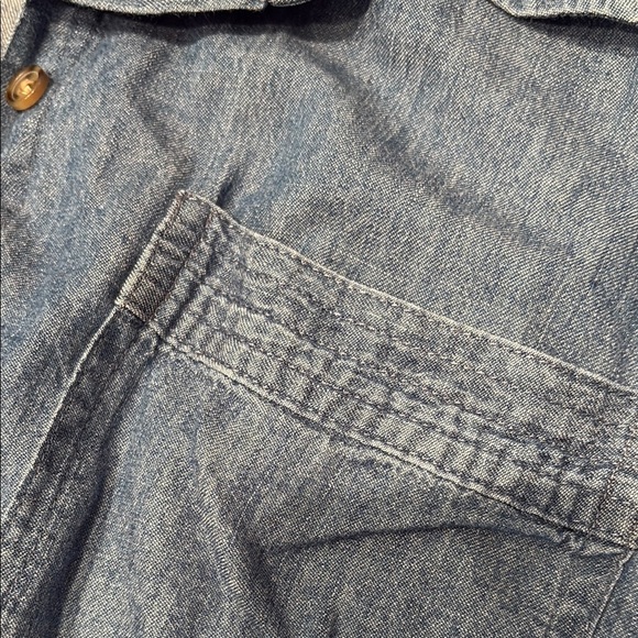 Christopher & Banks Blue Button Down Shirt - Picture 3 of 5